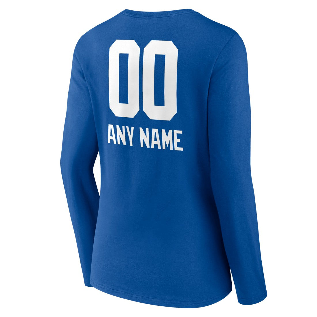 New York Giants Women's Personalized Name & Number Team Wordmark Long Sleeve V-Neck T-Shirt | NFL Online