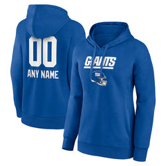 New York Giants Women's Personalized Name & Number Team Wordmark Pullover Hoodie | NFL New