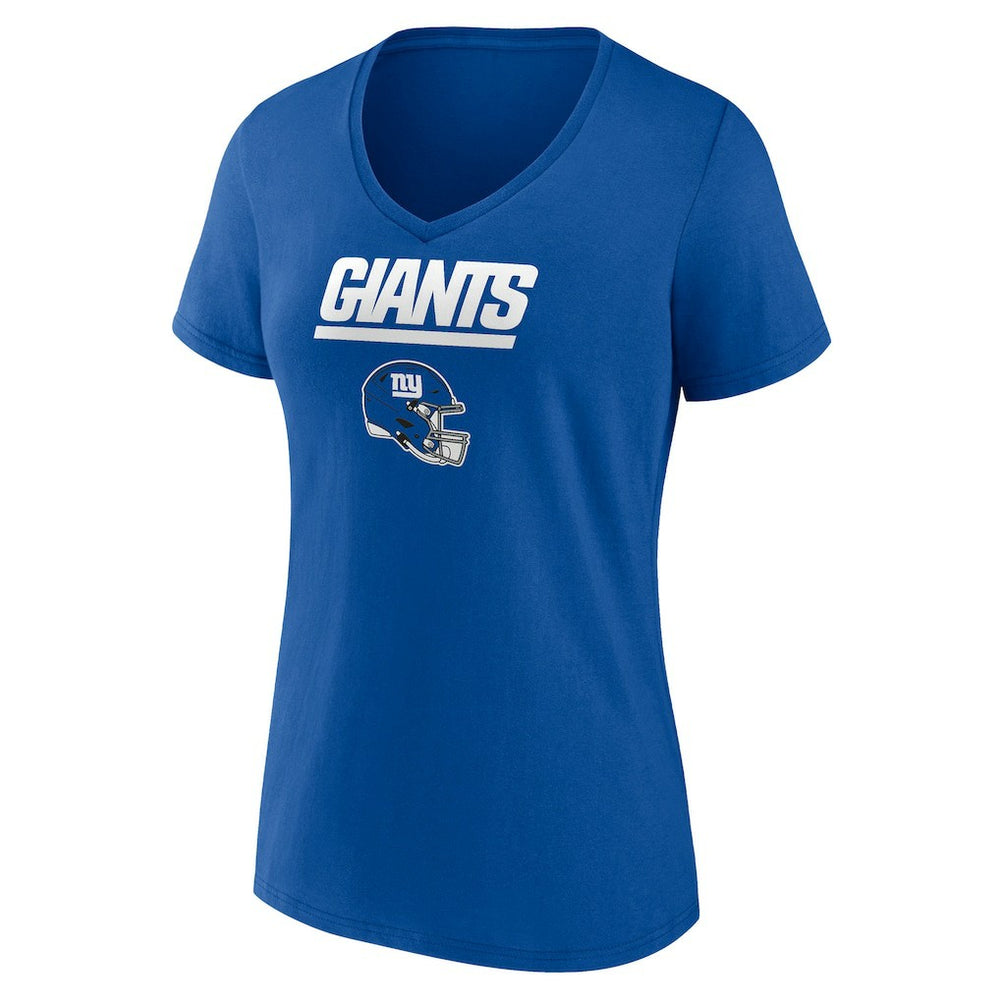 New York Giants Women's Personalized Name & Number Team Wordmark V-Neck T-Shirt | NFL Discount