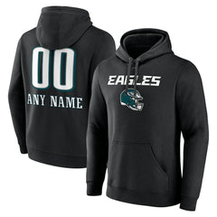 Philadelphia Eagles Personalized Name & Number Team Wordmark Pullover Hoodie | NFL On sale