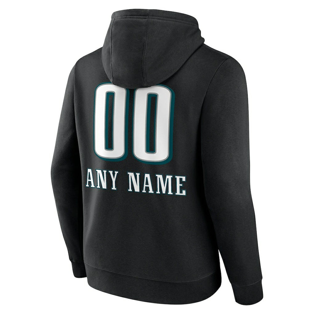 Philadelphia Eagles Personalized Name & Number Team Wordmark Pullover Hoodie | NFL On sale
