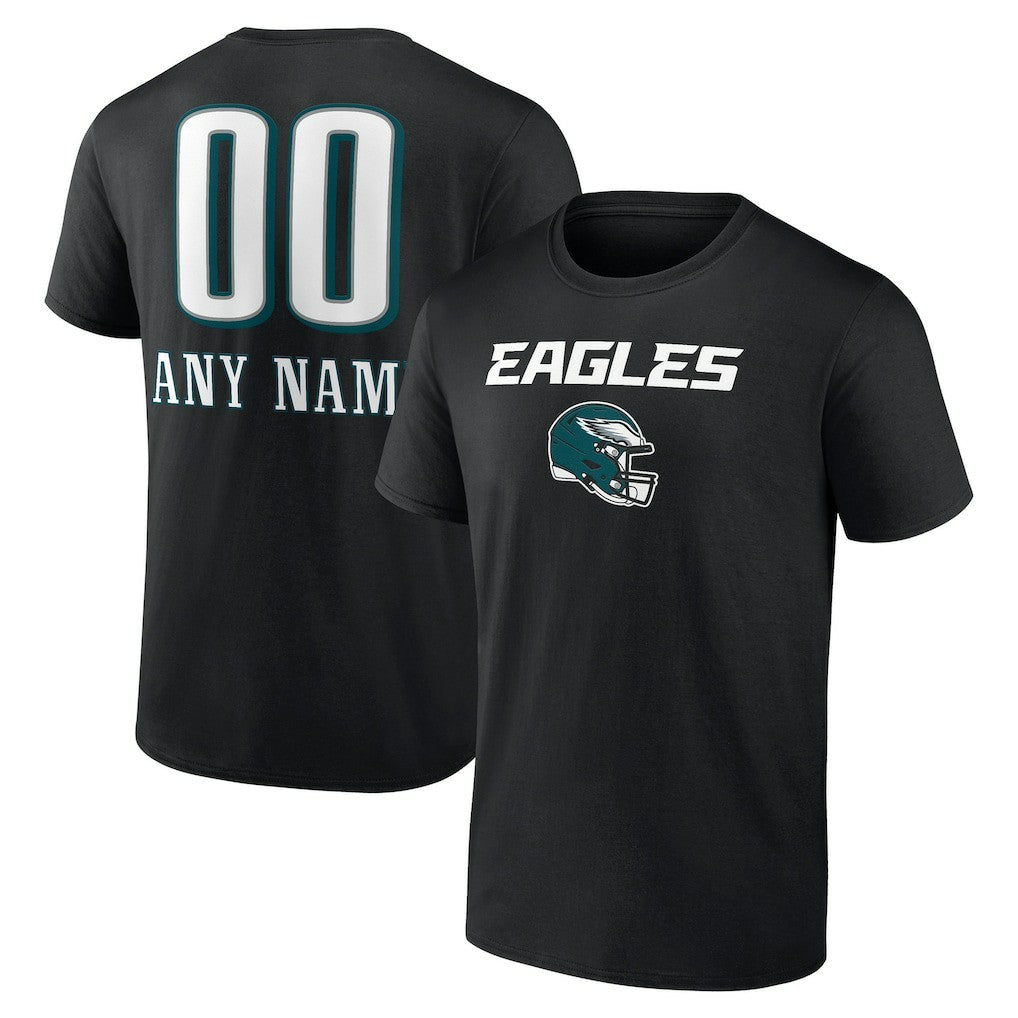 Philadelphia Eagles Personalized Name & Number Team Wordmark T-Shirt | NFL New