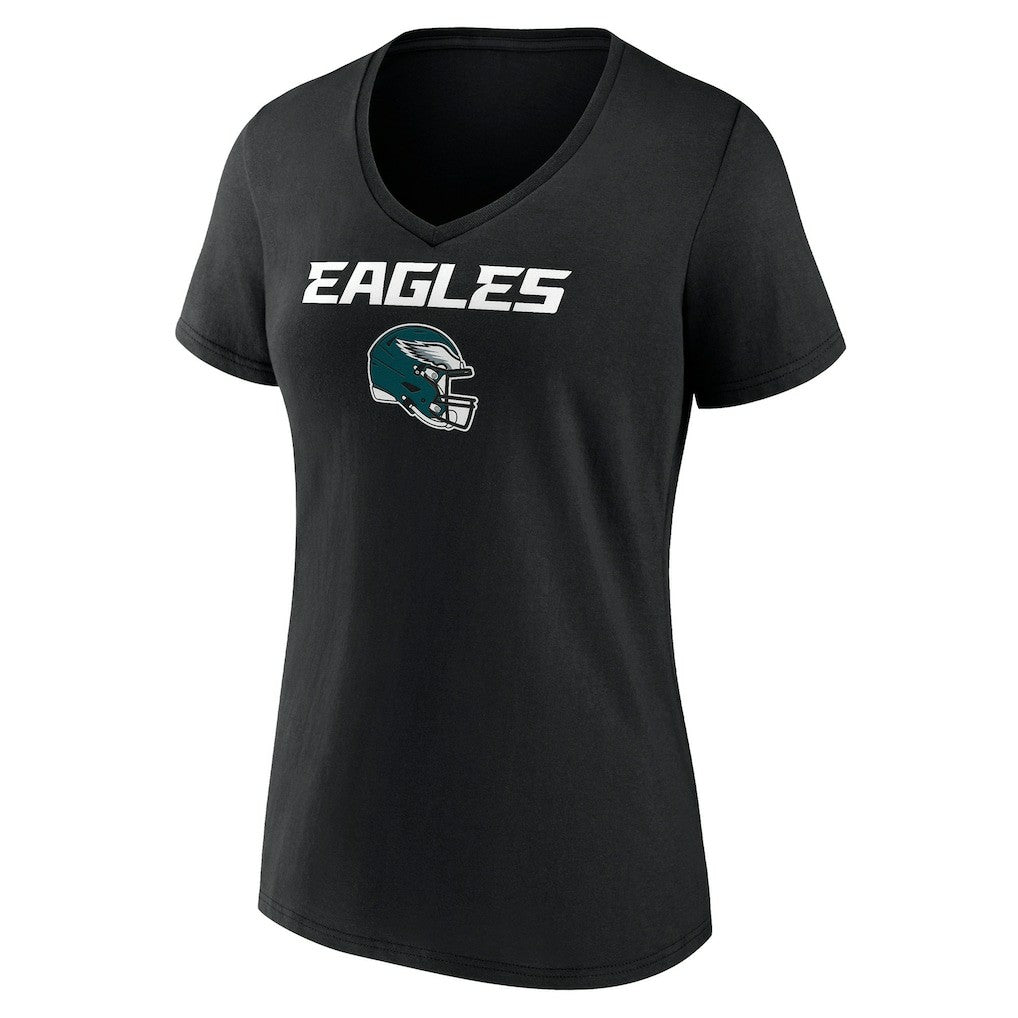 Philadelphia Eagles Women's Personalized Name & Number Team Wordmark V-Neck T-Shirt | NFL US