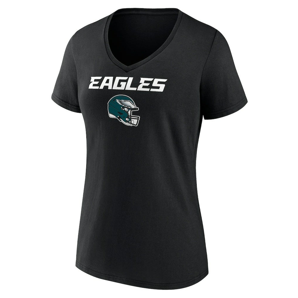 Philadelphia Eagles Women's Personalized Name & Number Team Wordmark V-Neck T-Shirt | NFL US