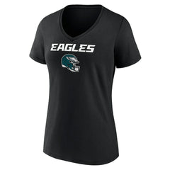 Philadelphia Eagles Women's Personalized Name & Number Team Wordmark V-Neck T-Shirt | NFL US