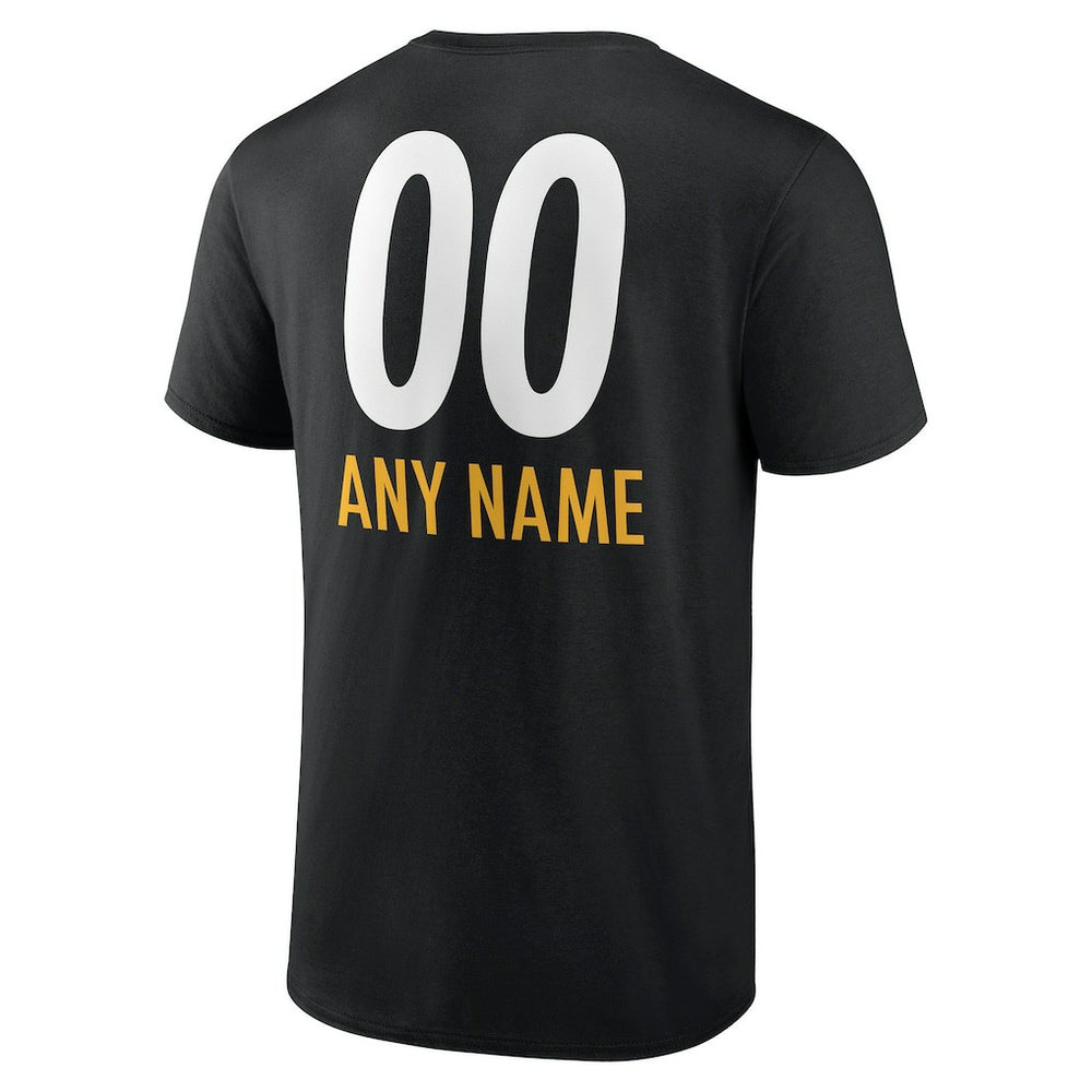 Pittsburgh Steelers Personalized Name & Number Team Wordmark T-Shirt | NFL Near me
