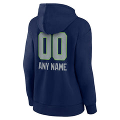 Seattle Seahawks Women's Personalized Name & Number Team Wordmark Pullover Hoodie | NFL Discount