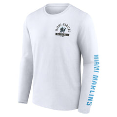 Miami Marlins Fanatics Press Box Long Sleeve T-Shirt - MLB T-shirts