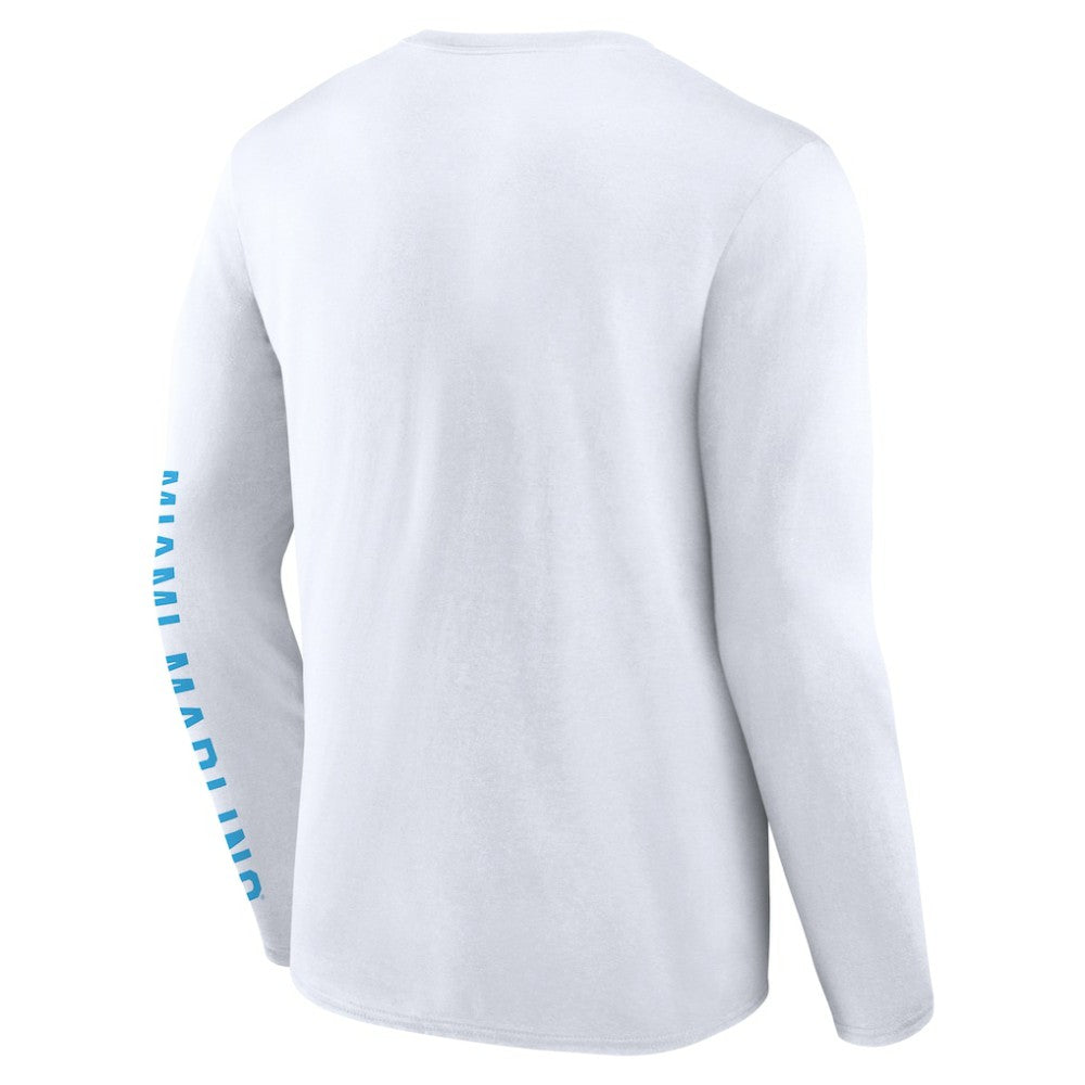 Miami Marlins Fanatics Press Box Long Sleeve T-Shirt - MLB T-shirts