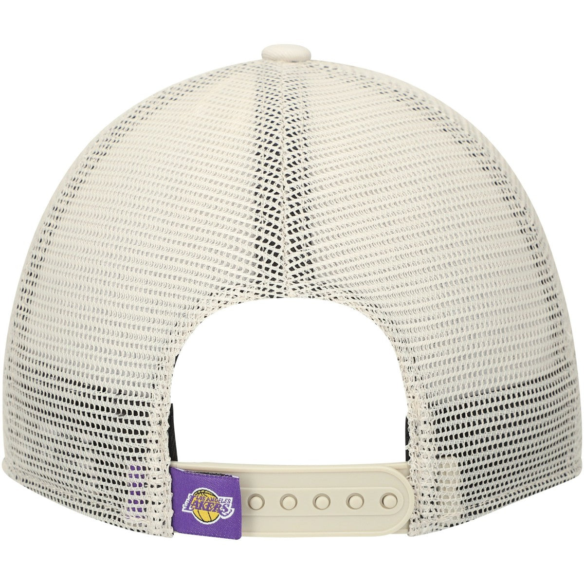 Cream Los Angeles Lakers Rough Edge Logo Trucker 9TWENTY Adjustable Hat | NBA