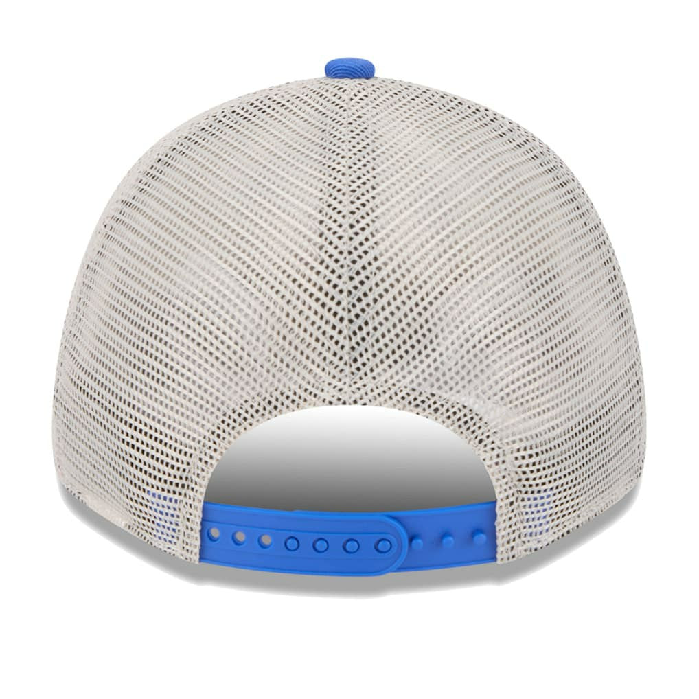 Khaki/Blue Dallas Mavericks Throwback Patch Trucker 9FORTY Adjustable Hat sale | NBA
