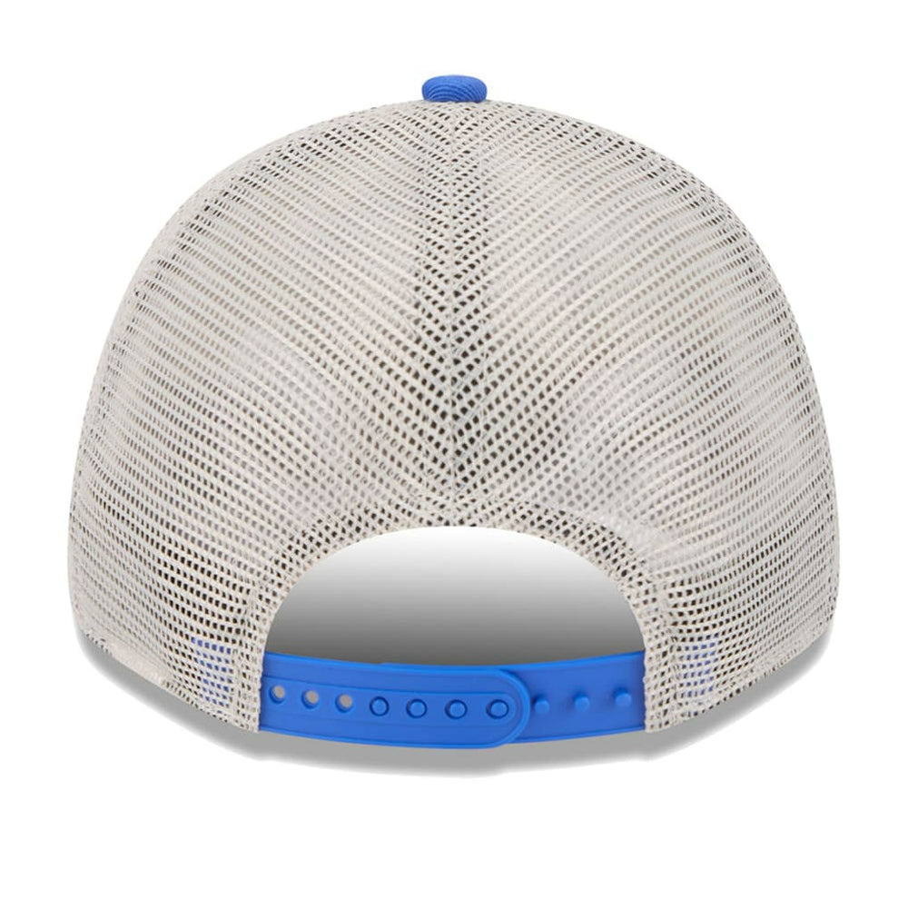 Khaki/Blue Dallas Mavericks Throwback Patch Trucker 9FORTY Adjustable Hat sale | NBA