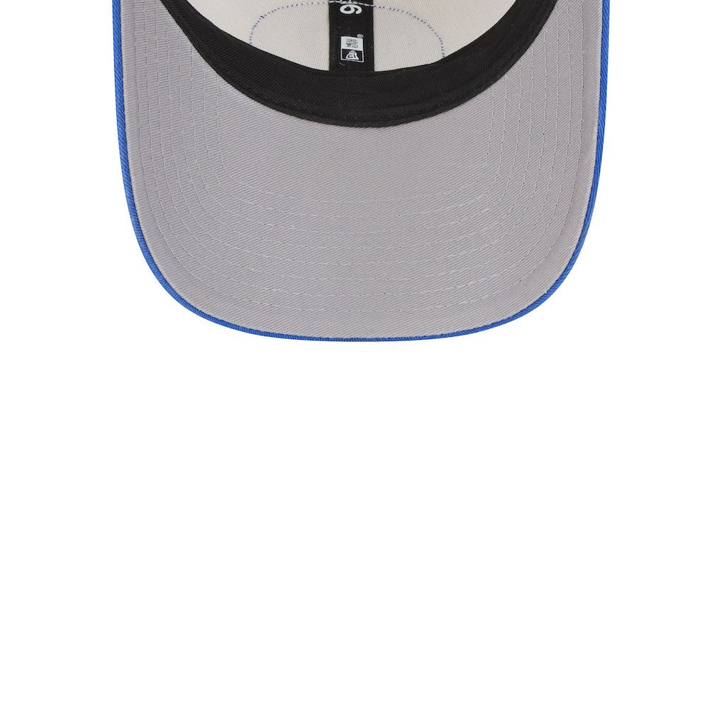 Khaki/Blue Dallas Mavericks Throwback Patch Trucker 9FORTY Adjustable Hat sale | NBA