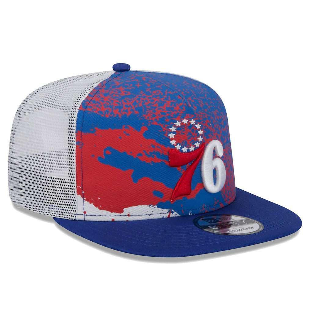 Royal Philadelphia 76ers Court Sport Speckle 9FIFTY Snapback Hat | NBA