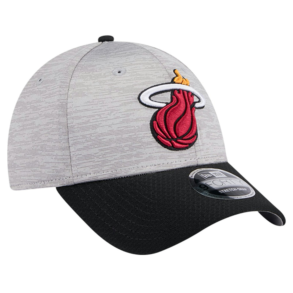 Heather Gray/Black Miami Heat Active Digi-Tech Two-Tone 9FORTY Adjustable Hat | NBA