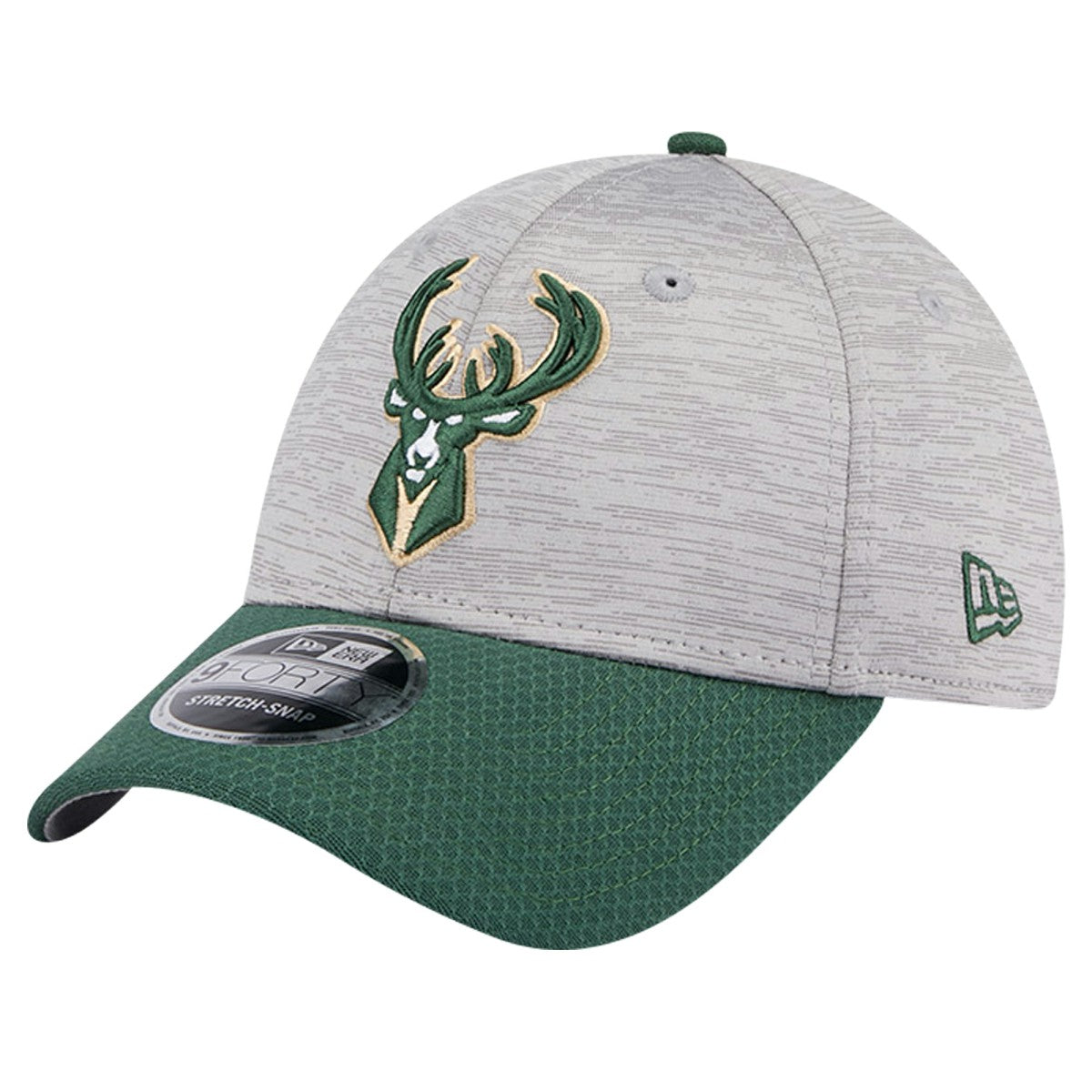 Heather Gray/Hunter Green Milwaukee Bucks Active Digi-Tech Two-Tone 9FORTY Adjustable Hat | NBA