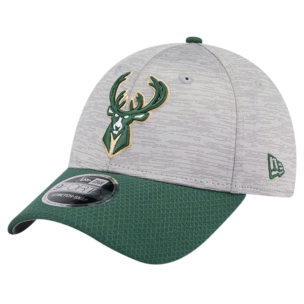 Heather Gray/Hunter Green Milwaukee Bucks Active Digi-Tech Two-Tone 9FORTY Adjustable Hat | NBA