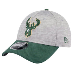 Heather Gray/Hunter Green Milwaukee Bucks Active Digi-Tech Two-Tone 9FORTY Adjustable Hat | NBA