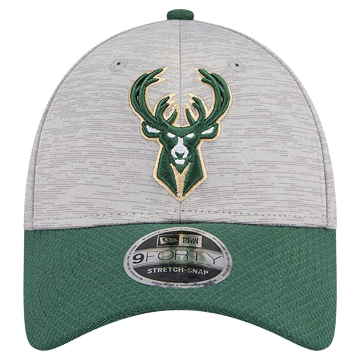 Heather Gray/Hunter Green Milwaukee Bucks Active Digi-Tech Two-Tone 9FORTY Adjustable Hat | NBA