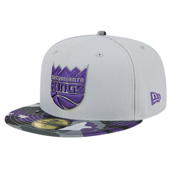 Gray Sacramento Kings Active Color Camo Visor 59FIFTY Fitted Hat | NBA