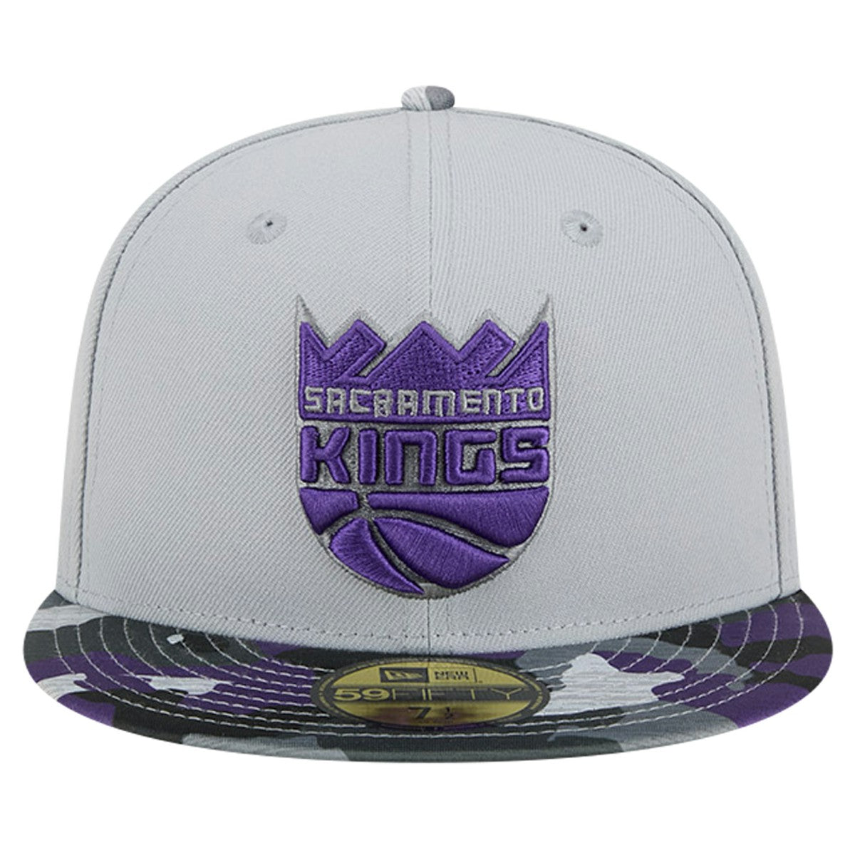 Gray Sacramento Kings Active Color Camo Visor 59FIFTY Fitted Hat | NBA