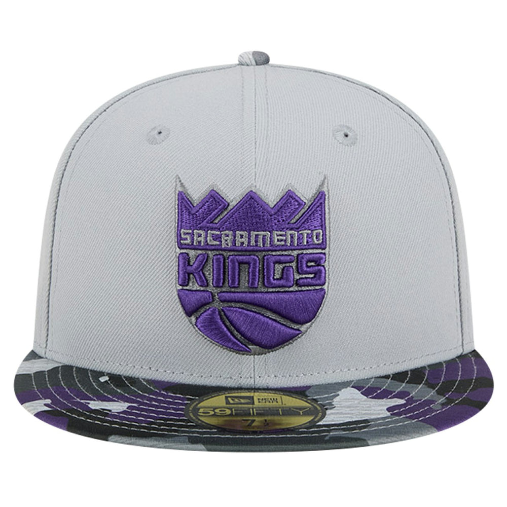 Gray Sacramento Kings Active Color Camo Visor 59FIFTY Fitted Hat | NBA