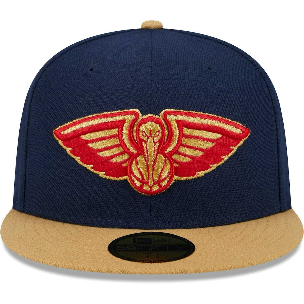 Navy/Gold New Orleans Pelicans Gameday Gold Pop Stars 59FIFTY Fitted Hat | NBA