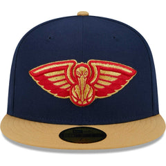Navy/Gold New Orleans Pelicans Gameday Gold Pop Stars 59FIFTY Fitted Hat | NBA