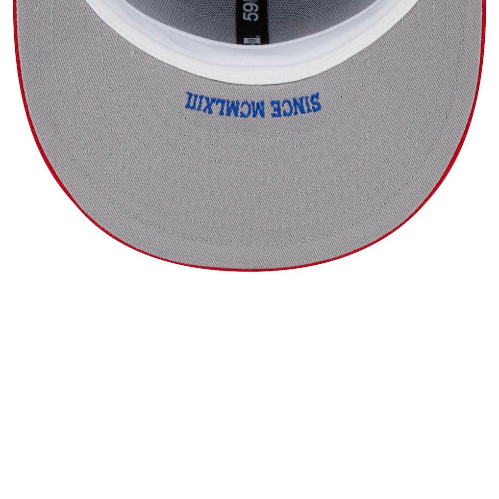 Royal/Red Philadelphia 76ers Gameday Gold Pop Stars 59FIFTY Fitted Hat | NBA