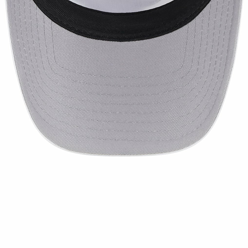 White/Black Chicago Bulls Court Sport Foam A-Frame 9FORTY Adjustable Trucker Hat | NBA