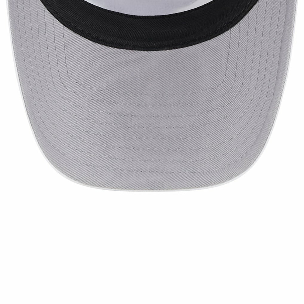 White/Black Chicago Bulls Court Sport Foam A-Frame 9FORTY Adjustable Trucker Hat | NBA