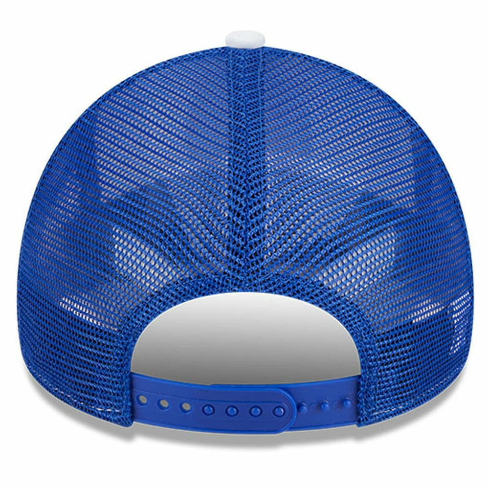 White/Royal Golden State Warriors Court Sport Foam A-Frame 9FORTY Adjustable Trucker Hat sale | NBA
