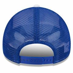 White/Royal Philadelphia 76ers Court Sport Foam A-Frame 9FORTY Adjustable Trucker Hat | NBA