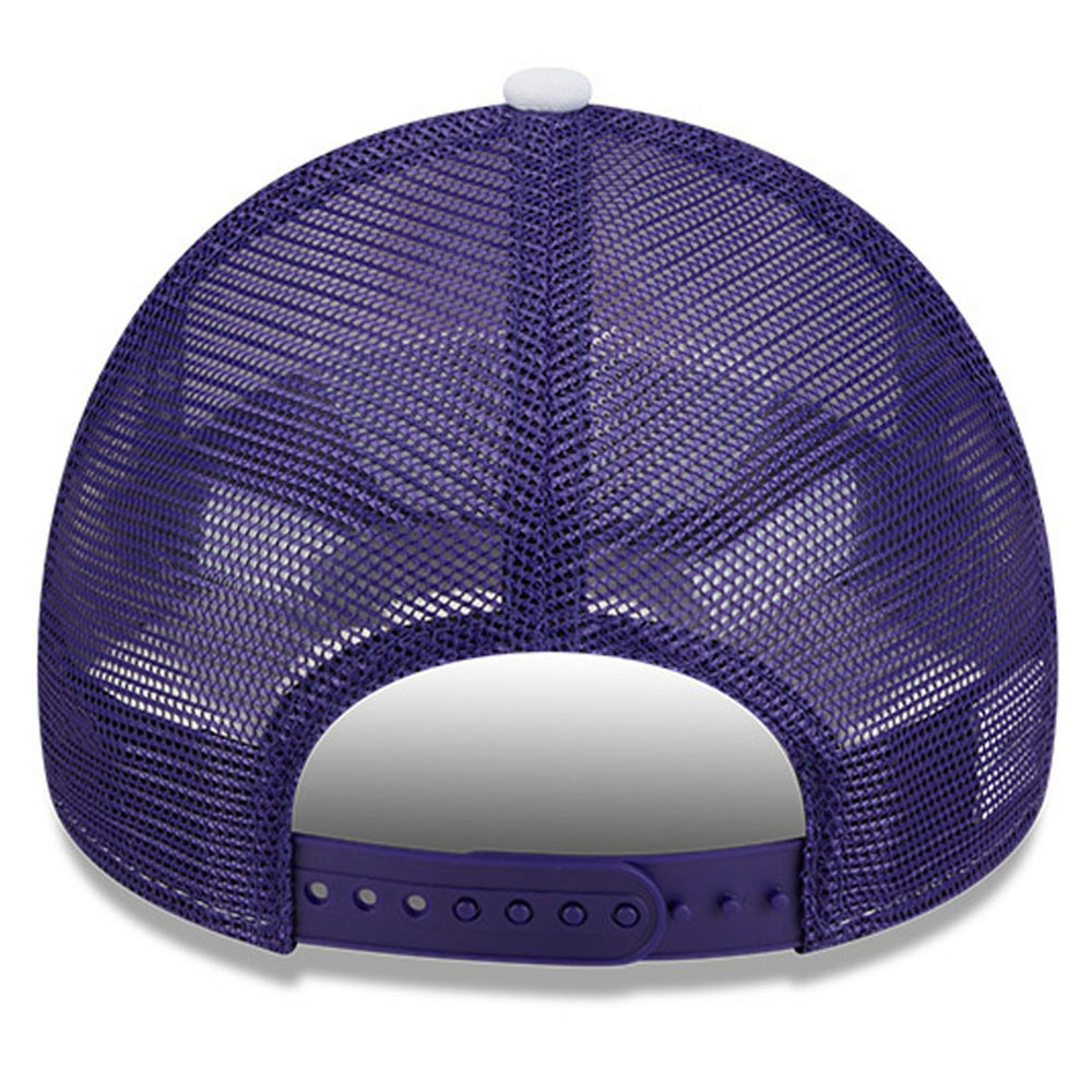 White/Purple Phoenix Suns Court Sport Foam A-Frame 9FORTY Adjustable Trucker Hat | NBA
