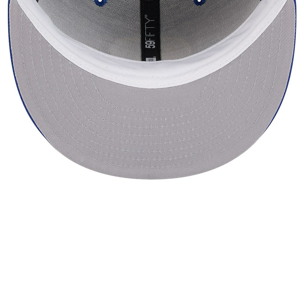 Royal Golden State Warriors Court Sport Leather Applique 59FIFTY Fitted Hat sale | NBA