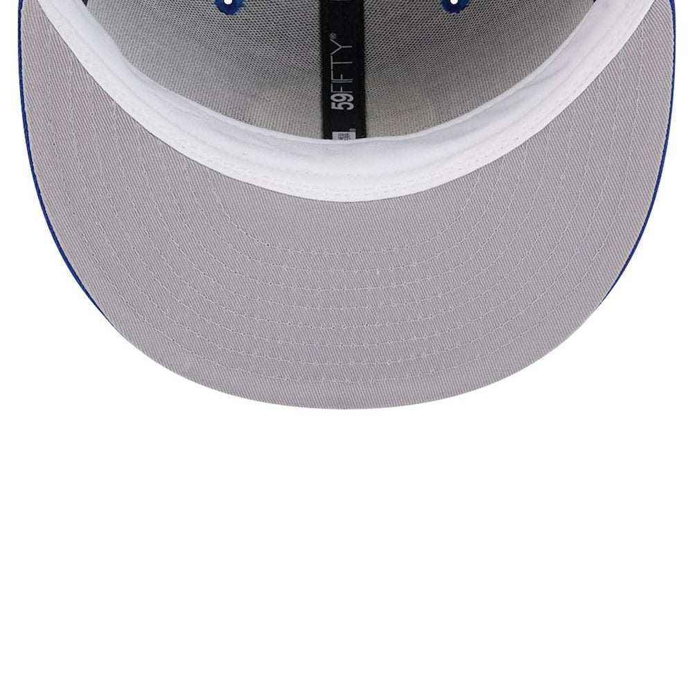 Royal Golden State Warriors Court Sport Leather Applique 59FIFTY Fitted Hat sale | NBA