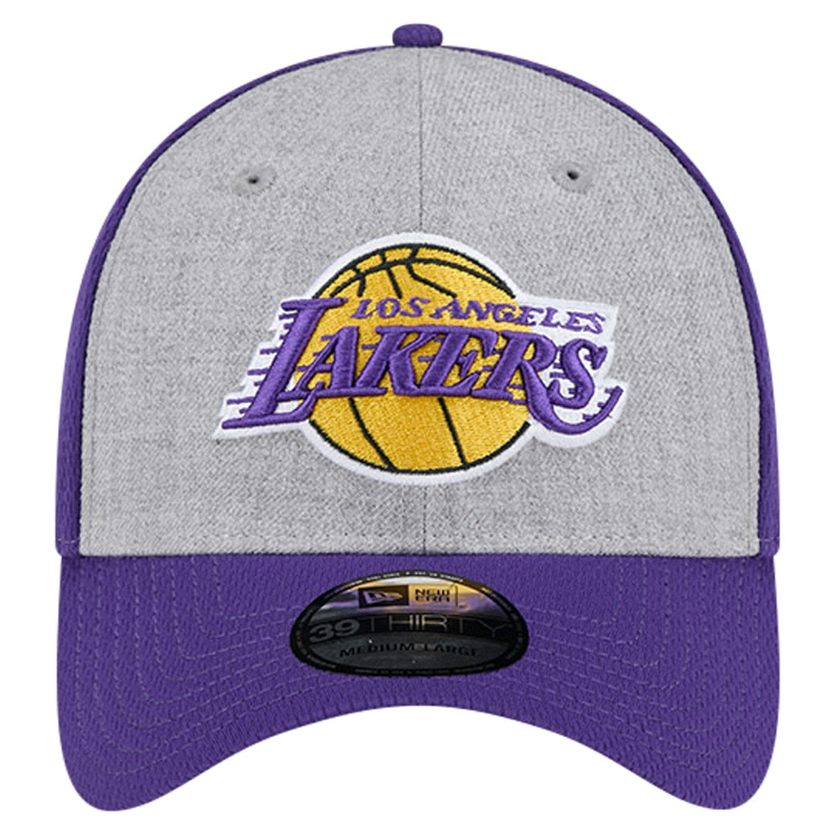 Heather Gray/Purple Los Angeles Lakers Two-Tone 39THIRTY Flex Hat | NBA