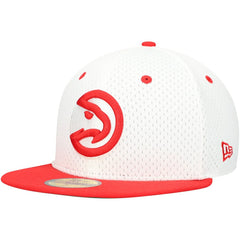 White/Red Atlanta Hawks Throwback 2Tone 59FIFTY Fitted Hat | NBA