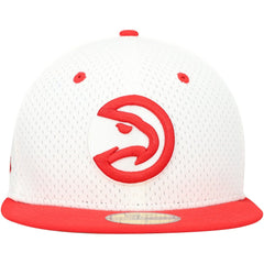 White/Red Atlanta Hawks Throwback 2Tone 59FIFTY Fitted Hat | NBA