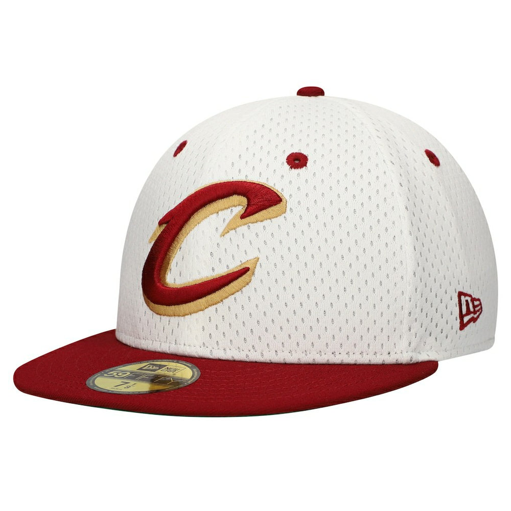 White/Wine Cleveland Cavaliers Throwback 2Tone 59FIFTY Fitted Hat sale | NBA