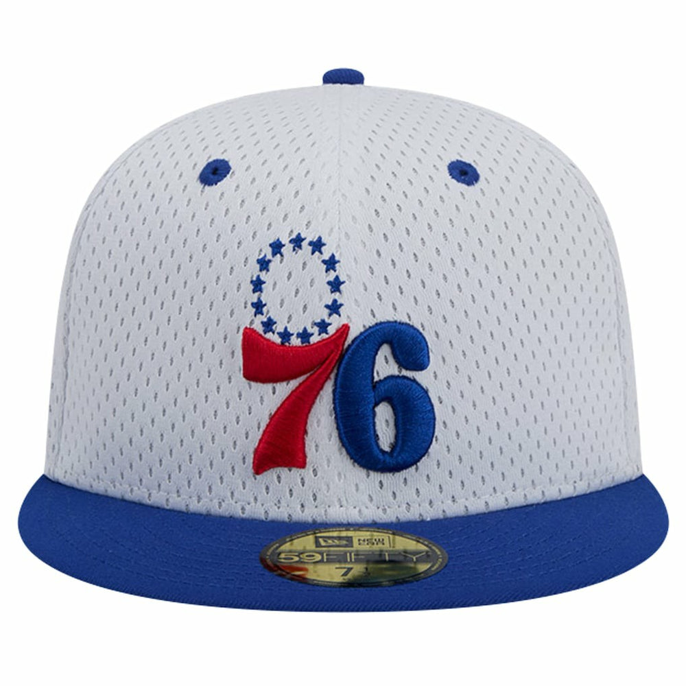 White/Royal Philadelphia 76ers Throwback 2Tone 59FIFTY Fitted Hat | NBA