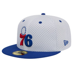White/Royal Philadelphia 76ers Throwback 2Tone 59FIFTY Fitted Hat | NBA