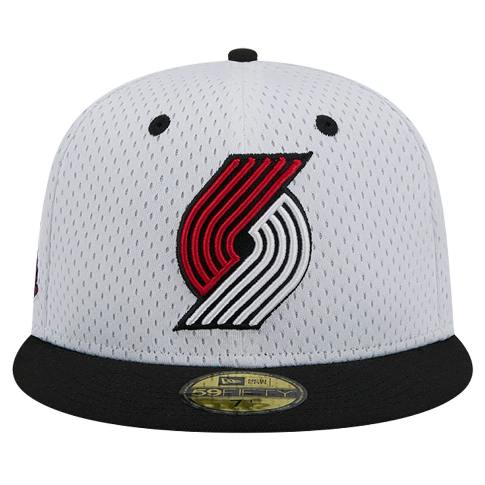 White/Black Portland Trail Blazers Throwback 2Tone 59FIFTY Fitted Hat | NBA