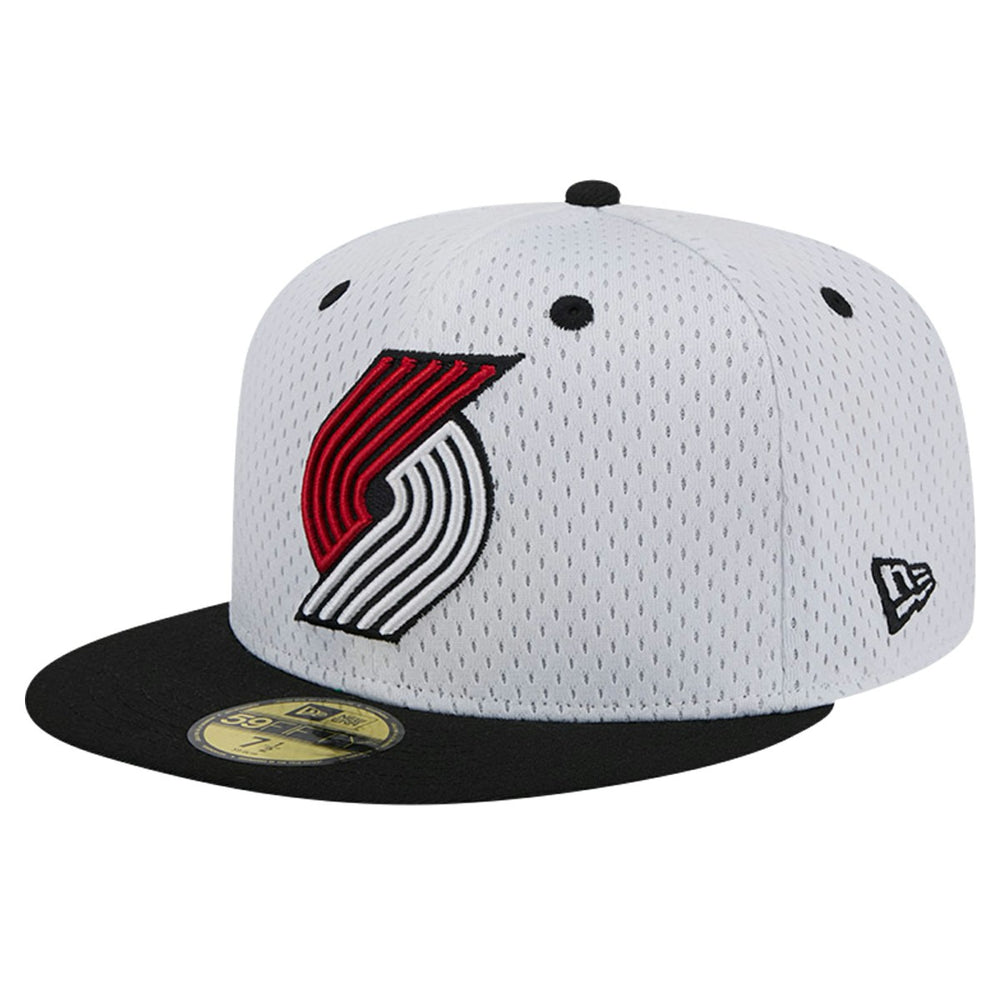 White/Black Portland Trail Blazers Throwback 2Tone 59FIFTY Fitted Hat | NBA