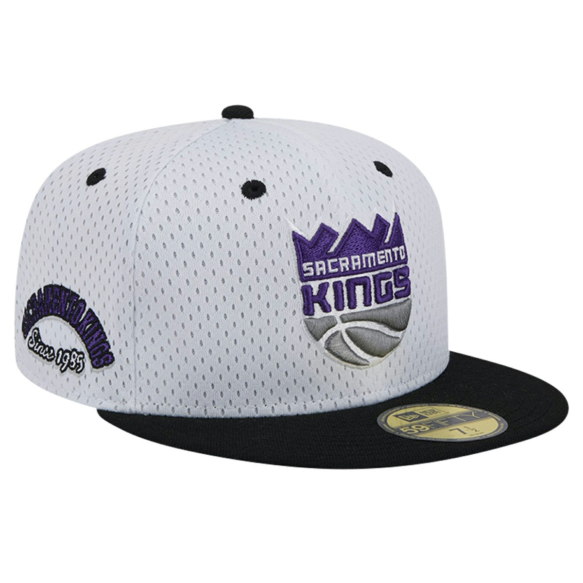 White/Black Sacramento Kings Throwback 2Tone 59FIFTY Fitted Hat | NBA