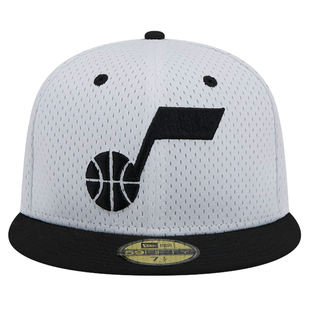 White/Black Utah Jazz Throwback 2Tone 59FIFTY Fitted Hat | NBA