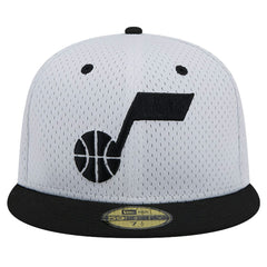 White/Black Utah Jazz Throwback 2Tone 59FIFTY Fitted Hat | NBA