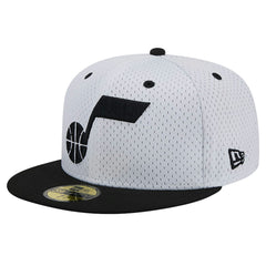 White/Black Utah Jazz Throwback 2Tone 59FIFTY Fitted Hat | NBA