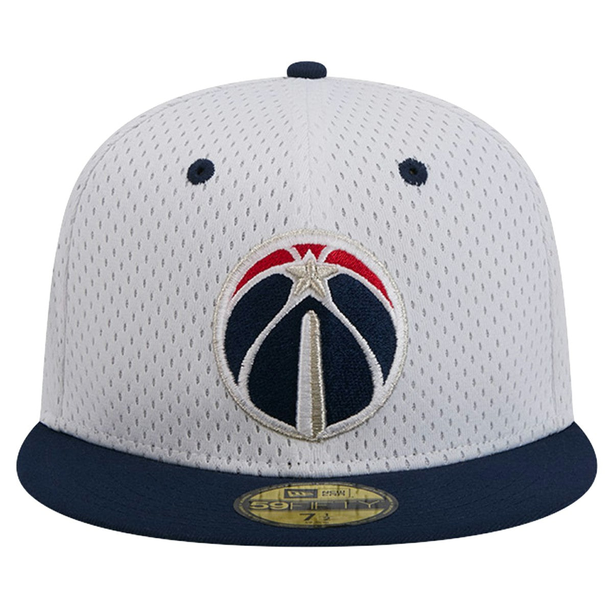 White/Navy Washington Wizards Throwback 2Tone 59FIFTY Fitted Hat | NBA