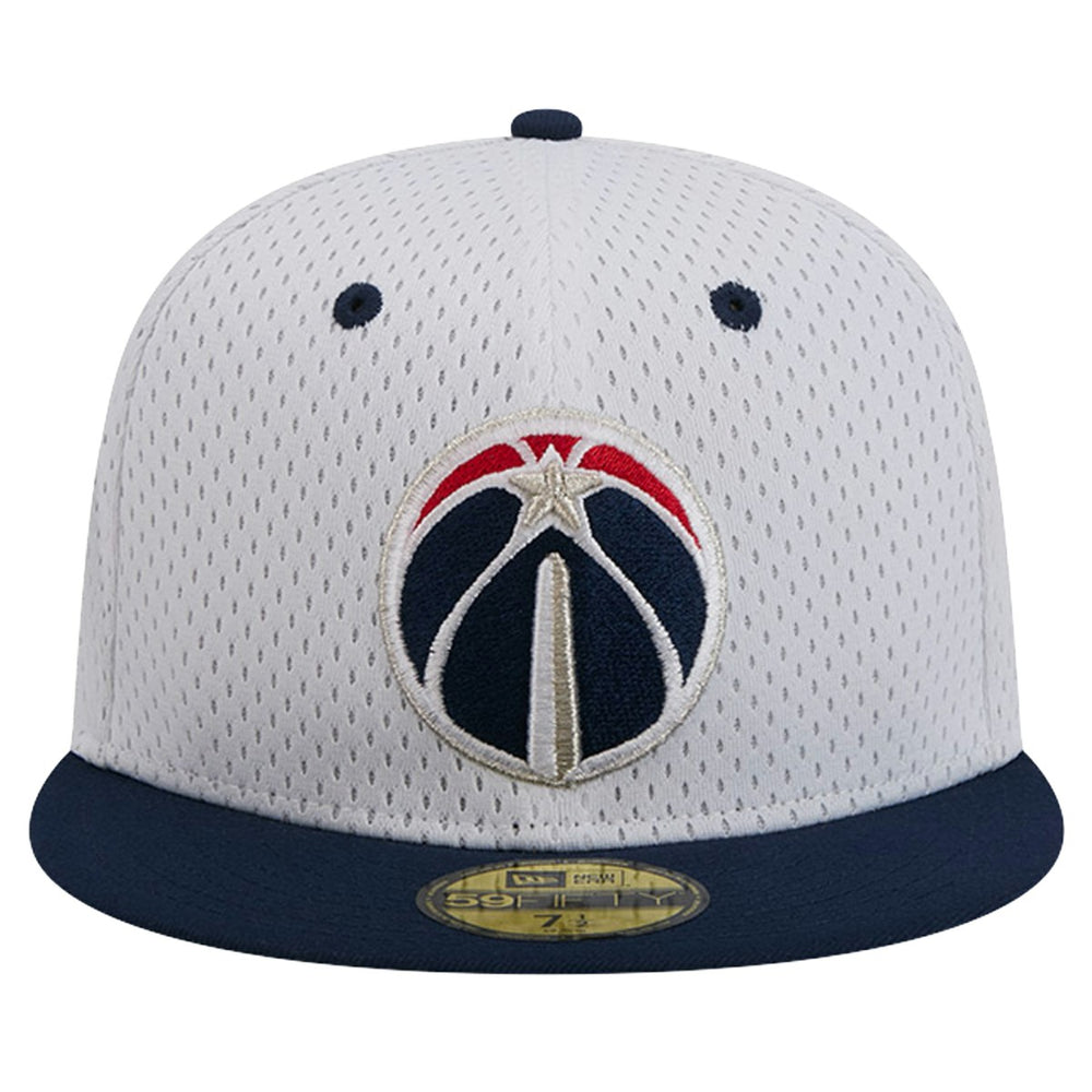 White/Navy Washington Wizards Throwback 2Tone 59FIFTY Fitted Hat | NBA